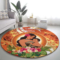 Tonga Mother's Day Round Carpet I Love You Mom DT04 - Polynesian Pride