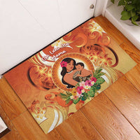 Tonga Mother's Day Rubber Doormat I Love You Mom DT04 - Polynesian Pride