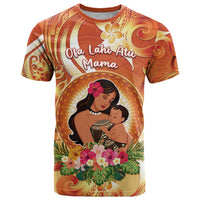 Personalised Tonga Mother's Day T Shirt I Love You Mom DT04 Orange - Polynesian Pride
