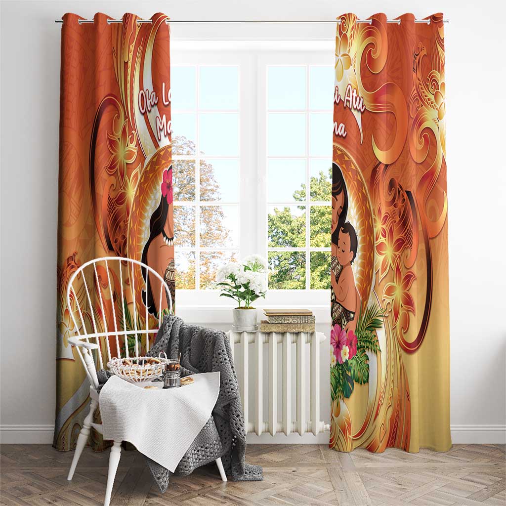 Tonga Mother's Day Window Curtain I Love You Mom DT04 - Polynesian Pride