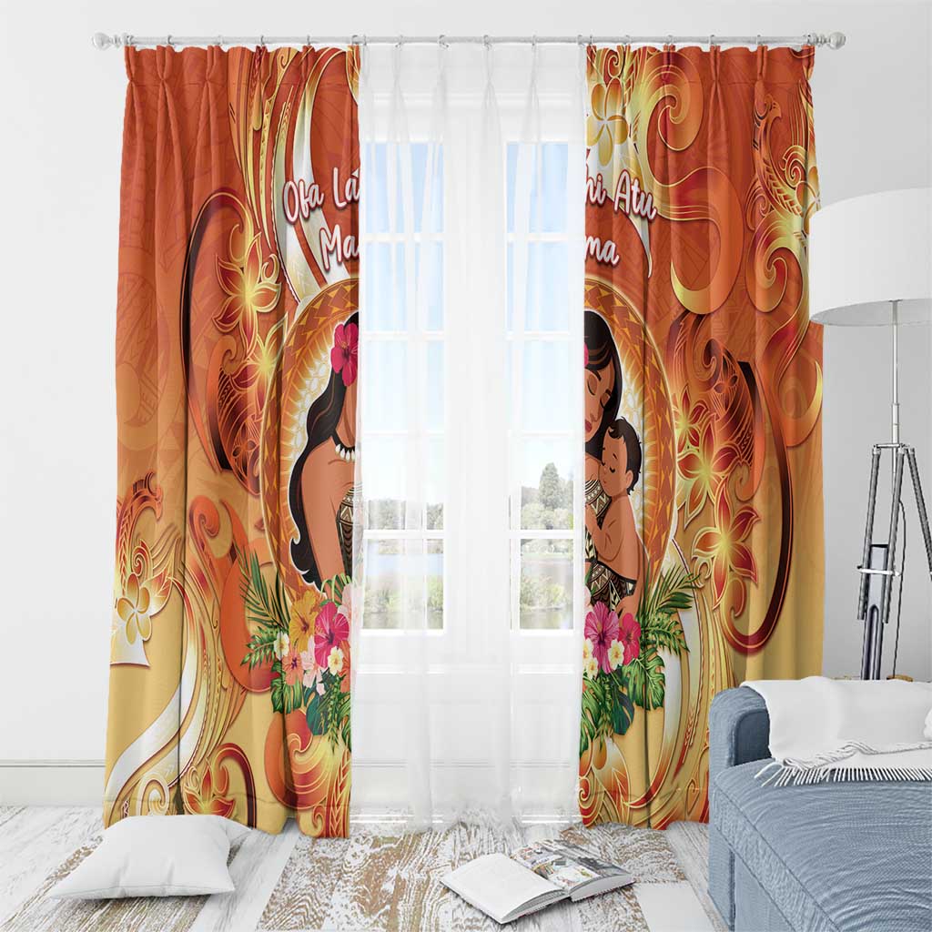 Tonga Mother's Day Window Curtain I Love You Mom DT04 - Polynesian Pride