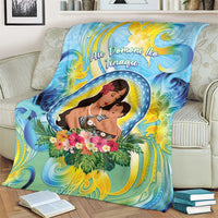 Fiji Mother's Day Blanket I Love You Mom DT04 - Polynesian Pride