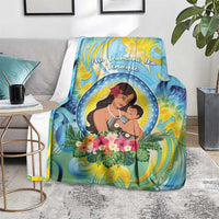 Fiji Mother's Day Blanket I Love You Mom DT04 - Polynesian Pride