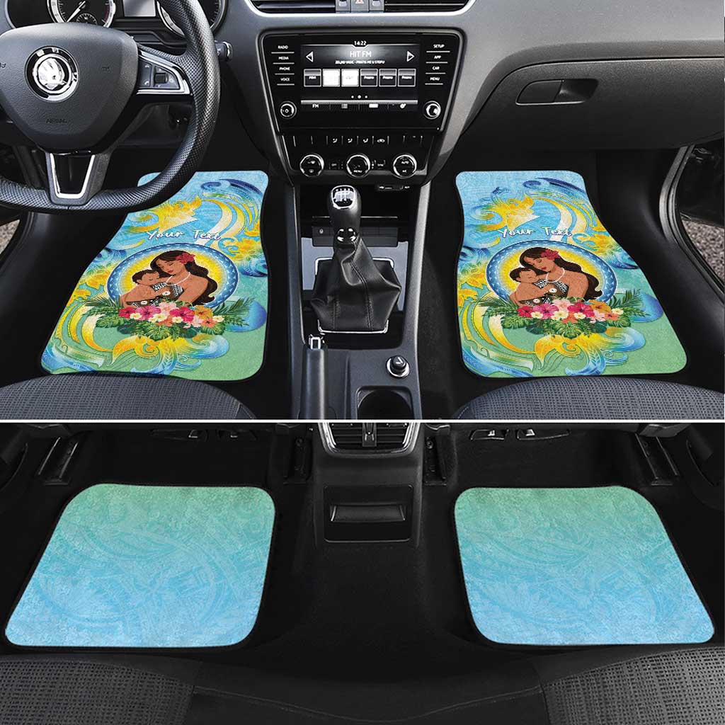 Fiji Mother's Day Car Mats I Love You Mom DT04 Set 4pcs Blue - Polynesian Pride