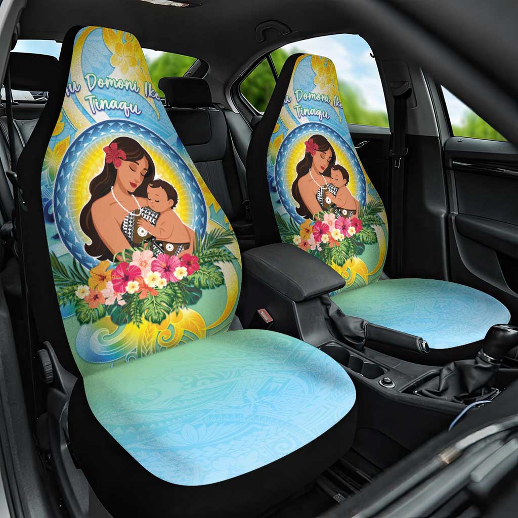 Fiji Mother's Day Car Seat Cover I Love You Mom DT04 One Size Blue - Polynesian Pride