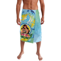 Personalised Fiji Mother's Day Lavalava I Love You Mom DT04 Blue - Polynesian Pride