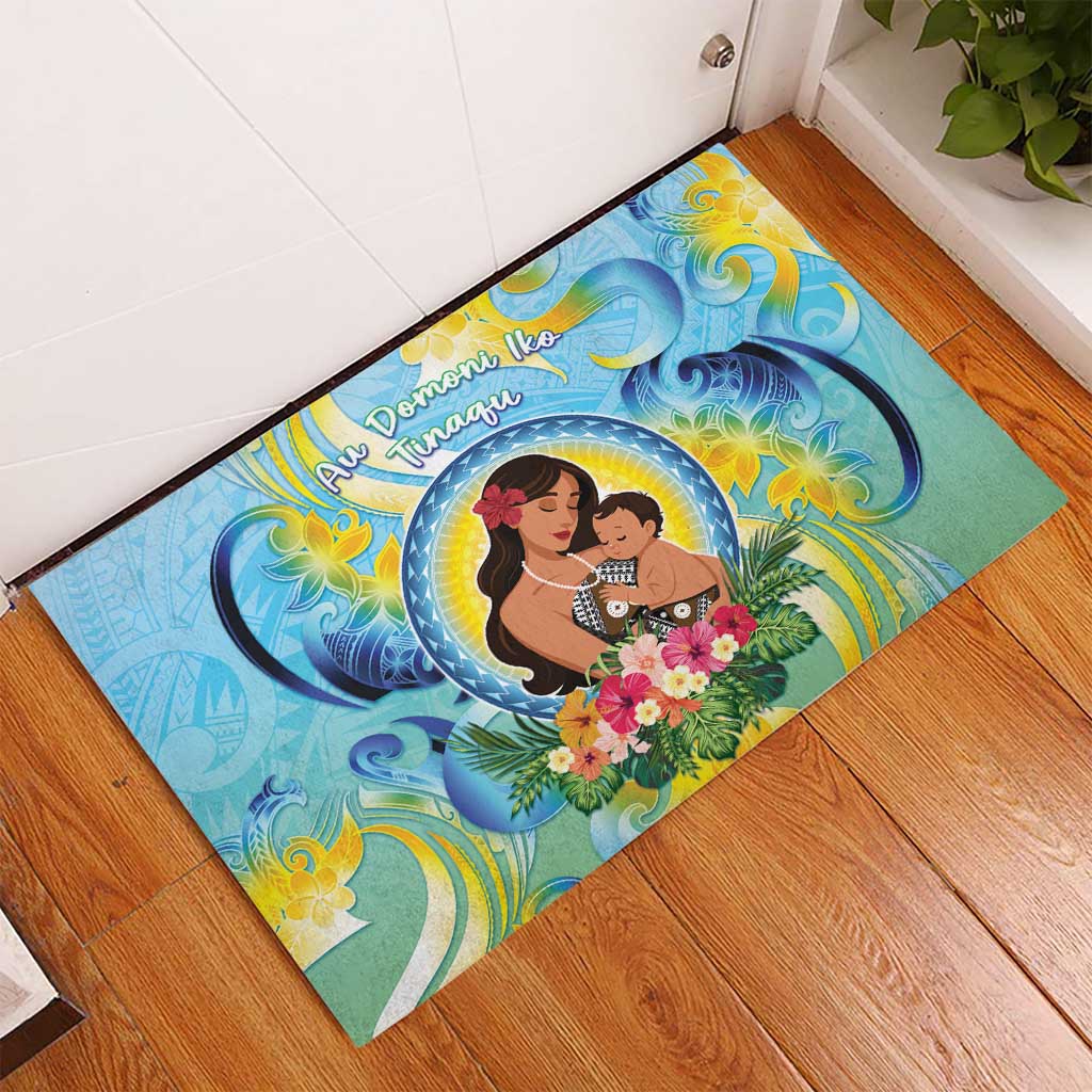 Fiji Mother's Day Rubber Doormat I Love You Mom DT04 - Polynesian Pride