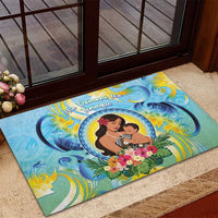 Fiji Mother's Day Rubber Doormat I Love You Mom DT04 - Polynesian Pride