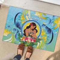 Fiji Mother's Day Rubber Doormat I Love You Mom DT04 - Polynesian Pride
