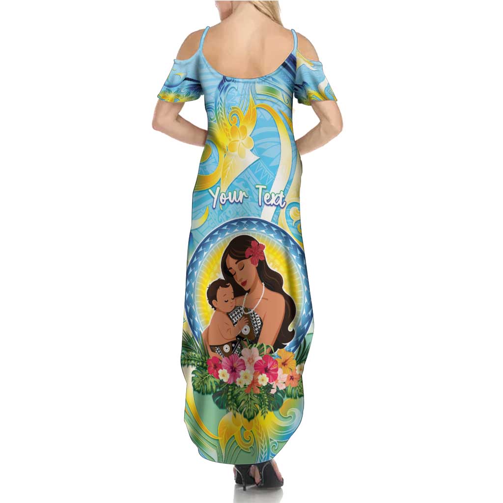 Personalised Fiji Mother's Day Summer Maxi Dress I Love You Mom DT04 - Polynesian Pride