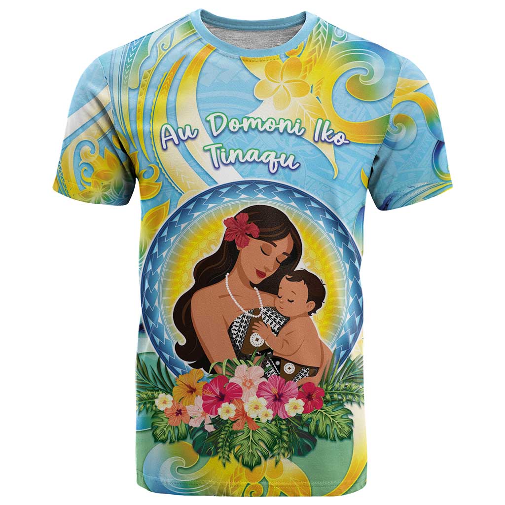 Personalised Fiji Mother's Day T Shirt I Love You Mom DT04 Blue - Polynesian Pride