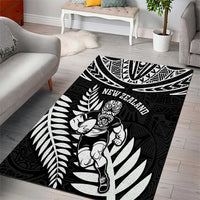 New Zealand Rugby Area Rug Silver Fern Maori Pattern DT04 - Polynesian Pride