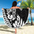 New Zealand Rugby Beach Blanket Silver Fern Maori Pattern