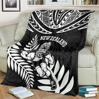 New Zealand Rugby Blanket Silver Fern Maori Pattern DT04 - Polynesian Pride