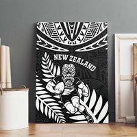 New Zealand Rugby Canvas Wall Art Silver Fern Maori Pattern DT04 - Polynesian Pride