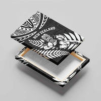 New Zealand Rugby Canvas Wall Art Silver Fern Maori Pattern DT04 - Polynesian Pride