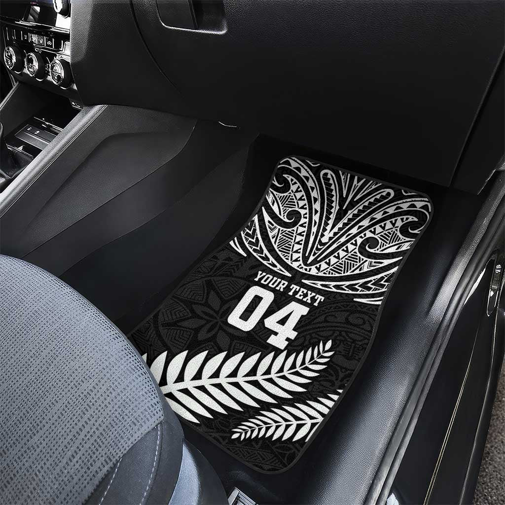 New Zealand Rugby Car Mats Silver Fern Maori Pattern DT04 - Polynesian Pride