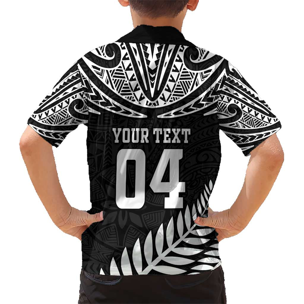 Custom New Zealand Rugby Hawaiian Shirt Silver Fern Maori Pattern DT04 - Polynesian Pride