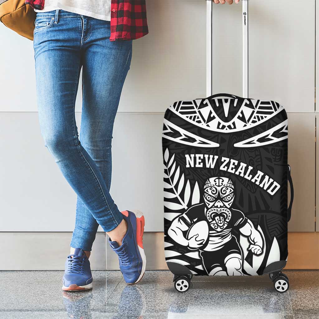 New Zealand Rugby Luggage Cover Silver Fern Maori Pattern DT04 - Polynesian Pride