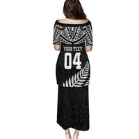 Custom New Zealand Rugby Puletasi Silver Fern Maori Pattern DT04 - Polynesian Pride