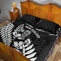 New Zealand Rugby Quilt Bed Set Silver Fern Maori Pattern DT04 - Polynesian Pride