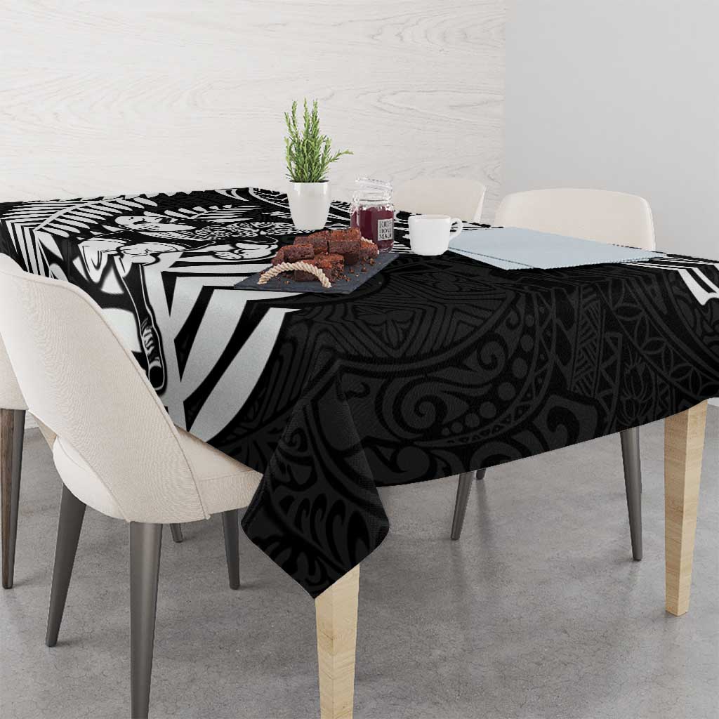 New Zealand Rugby Tablecloth Silver Fern Maori Pattern DT04 - Polynesian Pride