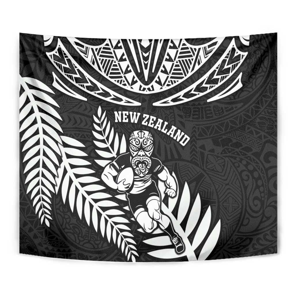 New Zealand Rugby Tapestry Silver Fern Maori Pattern DT04 - Polynesian Pride