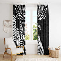 New Zealand Rugby Window Curtain Silver Fern Maori Pattern DT04 - Polynesian Pride