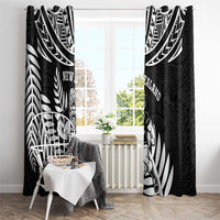 New Zealand Rugby Window Curtain Silver Fern Maori Pattern DT04 - Polynesian Pride