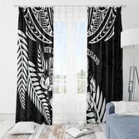 New Zealand Rugby Window Curtain Silver Fern Maori Pattern DT04 - Polynesian Pride
