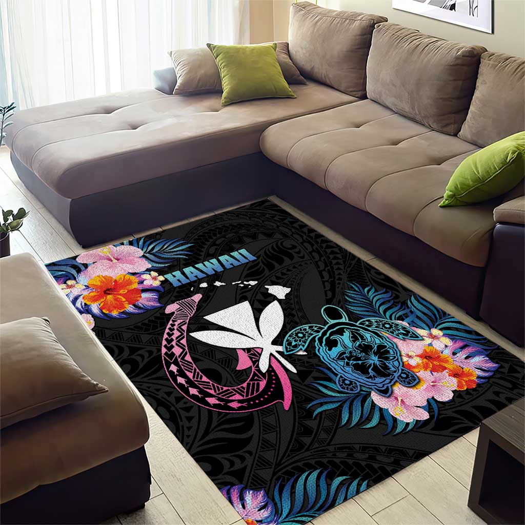 Hawaii Area Rug Kanaka Maoli With Fish Hook DT04 - Polynesian Pride