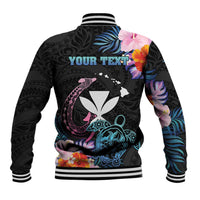 Personalised Hawaii Baseball Jacket Kanaka Maoli With Fish Hook DT04 - Polynesian Pride