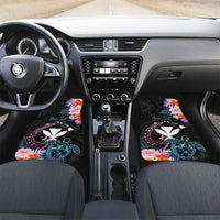 Hawaii Car Mats Kanaka Maoli With Fish Hook DT04 Set 2pcs - Front Black - Polynesian Pride