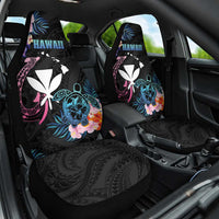 Hawaii Car Seat Cover Kanaka Maoli With Fish Hook DT04 One Size Black - Polynesian Pride