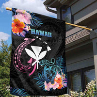 Hawaii Garden Flag Kanaka Maoli With Fish Hook DT04 - Polynesian Pride