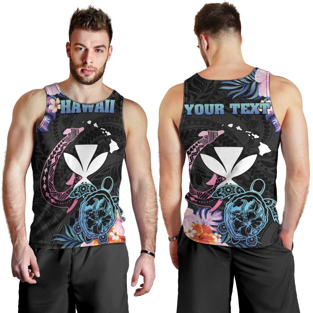 Personalised Hawaii Men Tank Top Kanaka Maoli With Fish Hook DT04 - Polynesian Pride