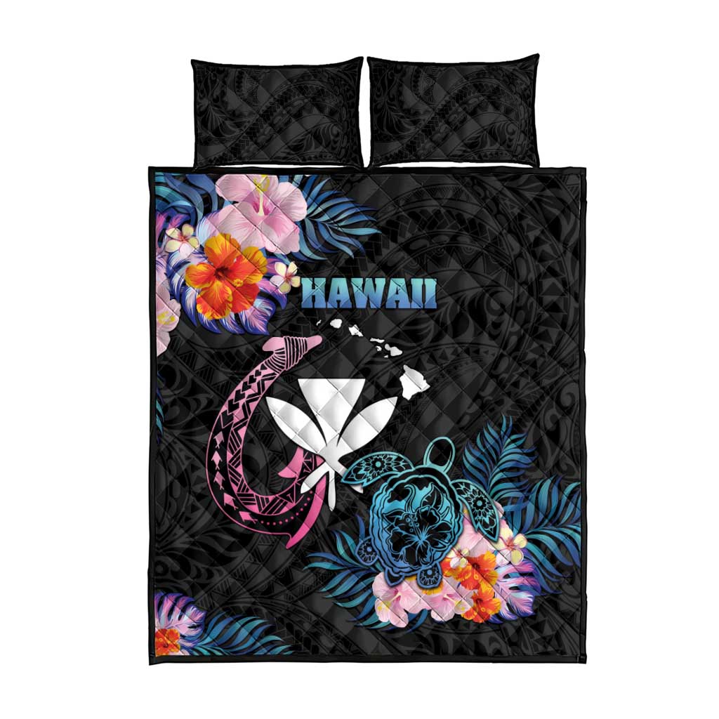 Hawaii Quilt Bed Set Kanaka Maoli With Fish Hook DT04 - Polynesian Pride