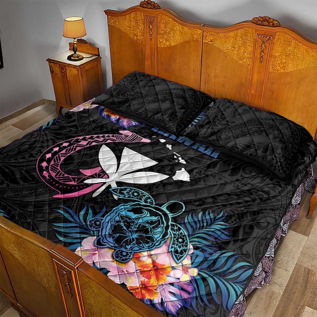 Hawaii Quilt Bed Set Kanaka Maoli With Fish Hook DT04 - Polynesian Pride