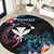 Hawaii Round Carpet Kanaka Maoli With Fish Hook