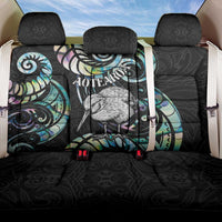 New Zealand Kiwi Bird Back Car Seat Cover Silver Fern Koru Paua Shell DT04 One Size Black - Polynesian Pride