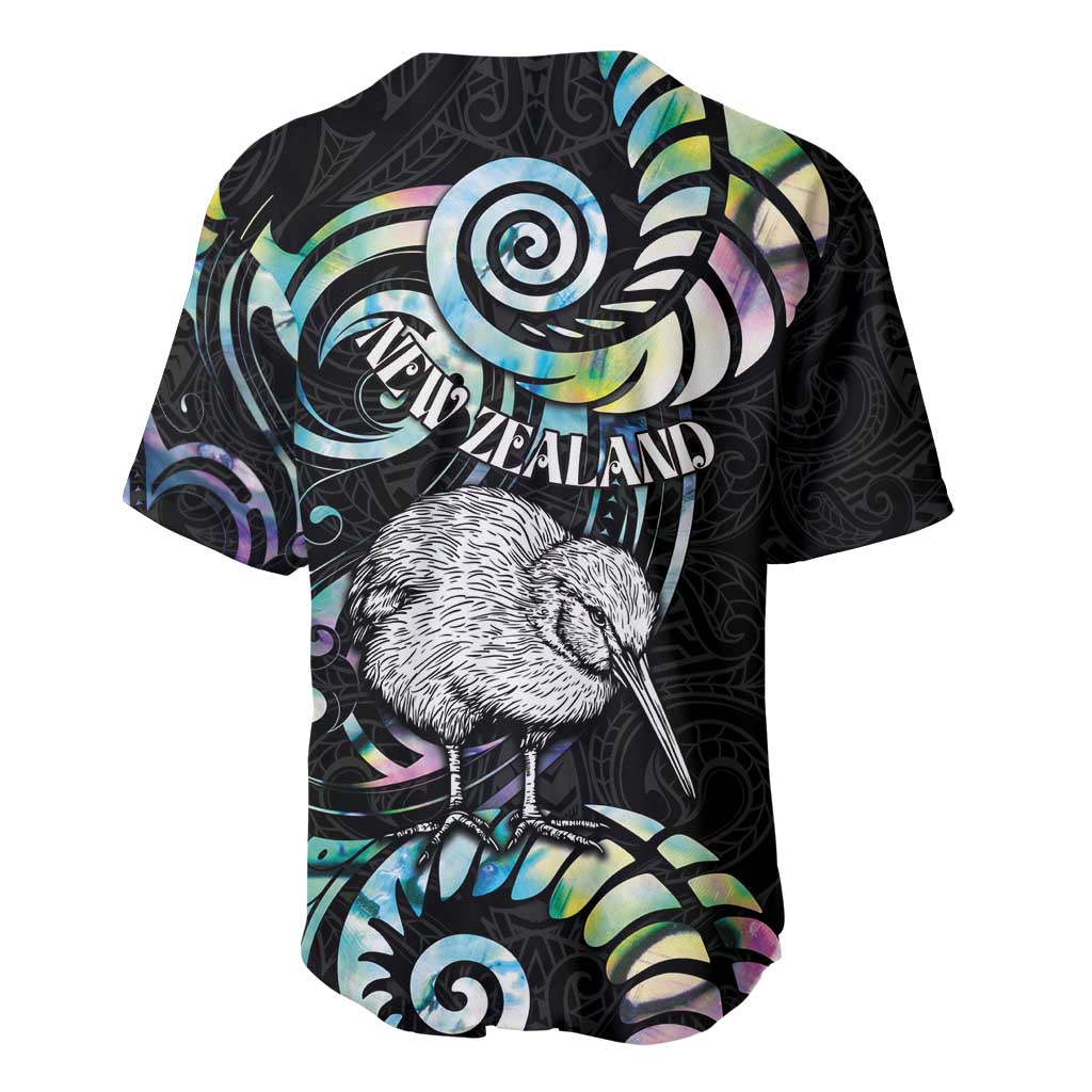 New Zealand Kiwi Bird Baseball Jersey Silver Fern Koru Paua Shell DT04 - Polynesian Pride