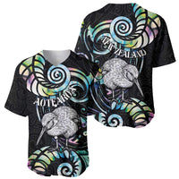 New Zealand Kiwi Bird Baseball Jersey Silver Fern Koru Paua Shell DT04 - Polynesian Pride