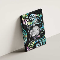 New Zealand Kiwi Bird Canvas Wall Art Silver Fern Koru Paua Shell DT04 - Polynesian Pride