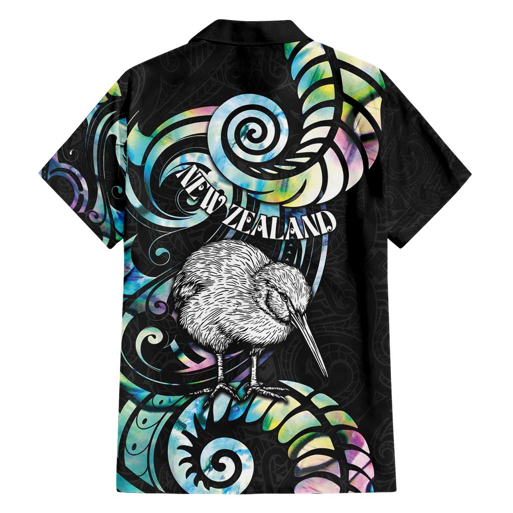 New Zealand Kiwi Bird Hawaiian Shirt Silver Fern Koru Paua Shell DT04 - Polynesian Pride