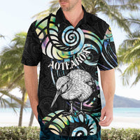 New Zealand Kiwi Bird Hawaiian Shirt Silver Fern Koru Paua Shell DT04 - Polynesian Pride