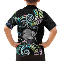 New Zealand Kiwi Bird Hawaiian Shirt Silver Fern Koru Paua Shell DT04 - Polynesian Pride