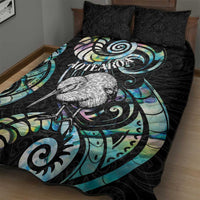 New Zealand Kiwi Bird Quilt Bed Set Silver Fern Koru Paua Shell DT04 - Polynesian Pride