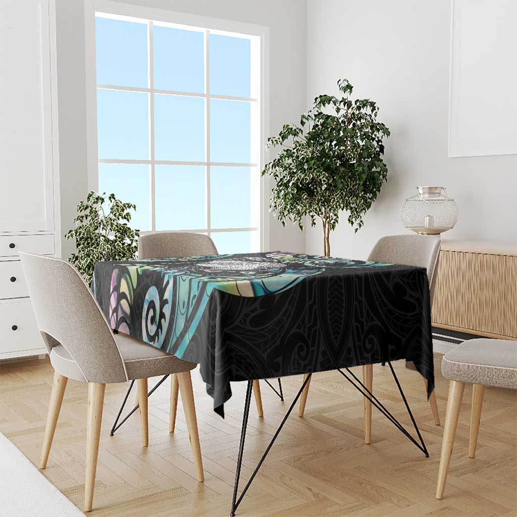 New Zealand Kiwi Bird Tablecloth Silver Fern Koru Paua Shell DT04 - Polynesian Pride