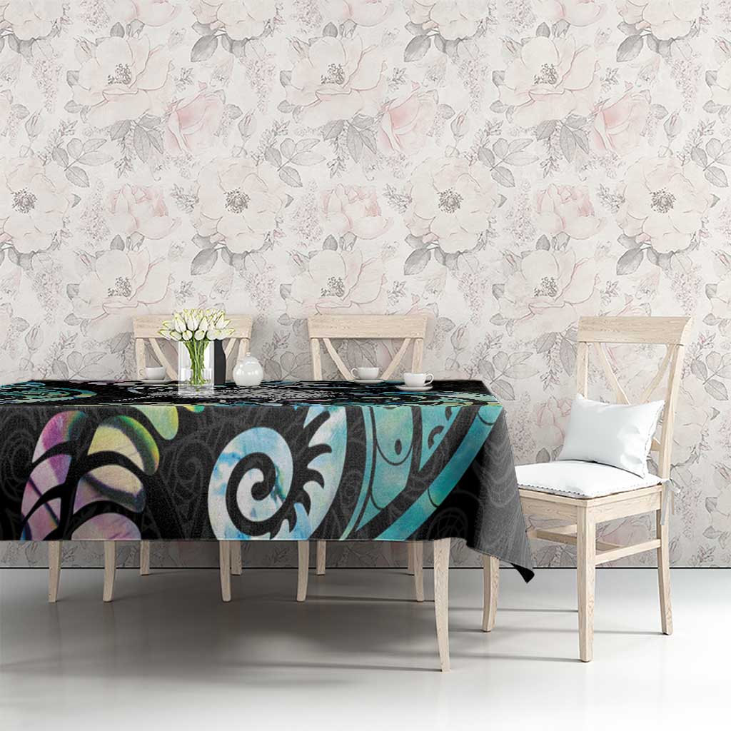 New Zealand Kiwi Bird Tablecloth Silver Fern Koru Paua Shell DT04 - Polynesian Pride