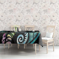 New Zealand Kiwi Bird Tablecloth Silver Fern Koru Paua Shell DT04 - Polynesian Pride